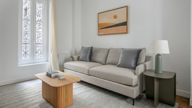 Tidy apartment living room